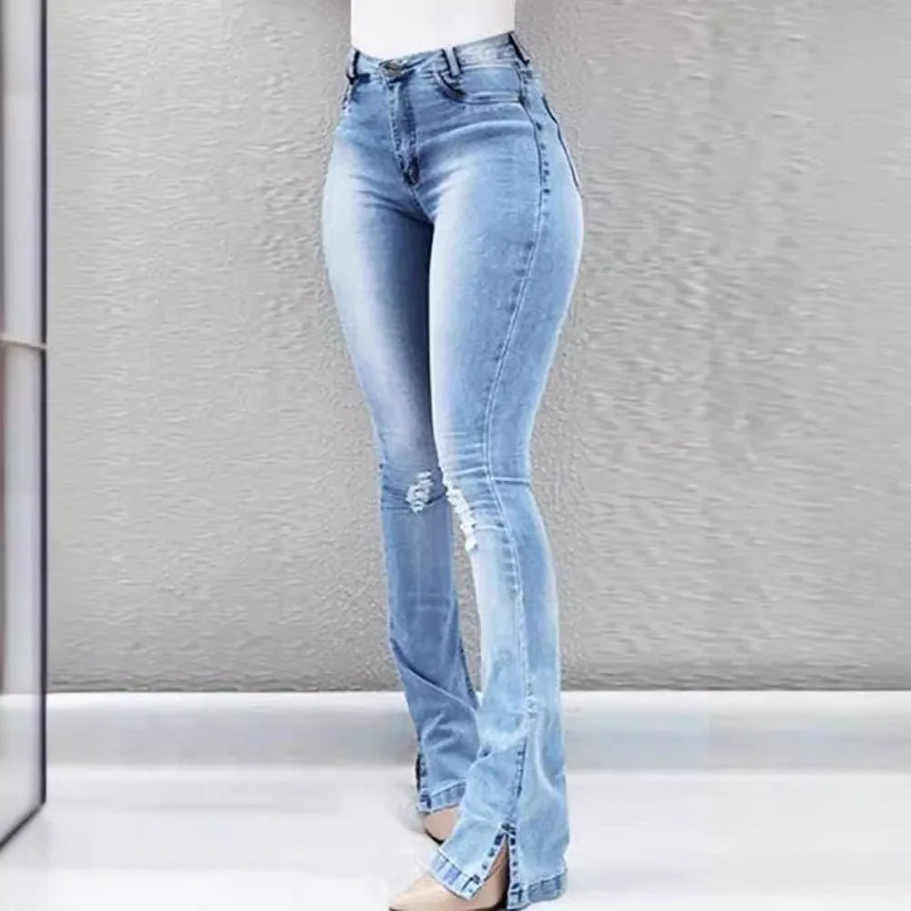 High Waist Flare Jeans – Elegante Schlaghose für Damen
